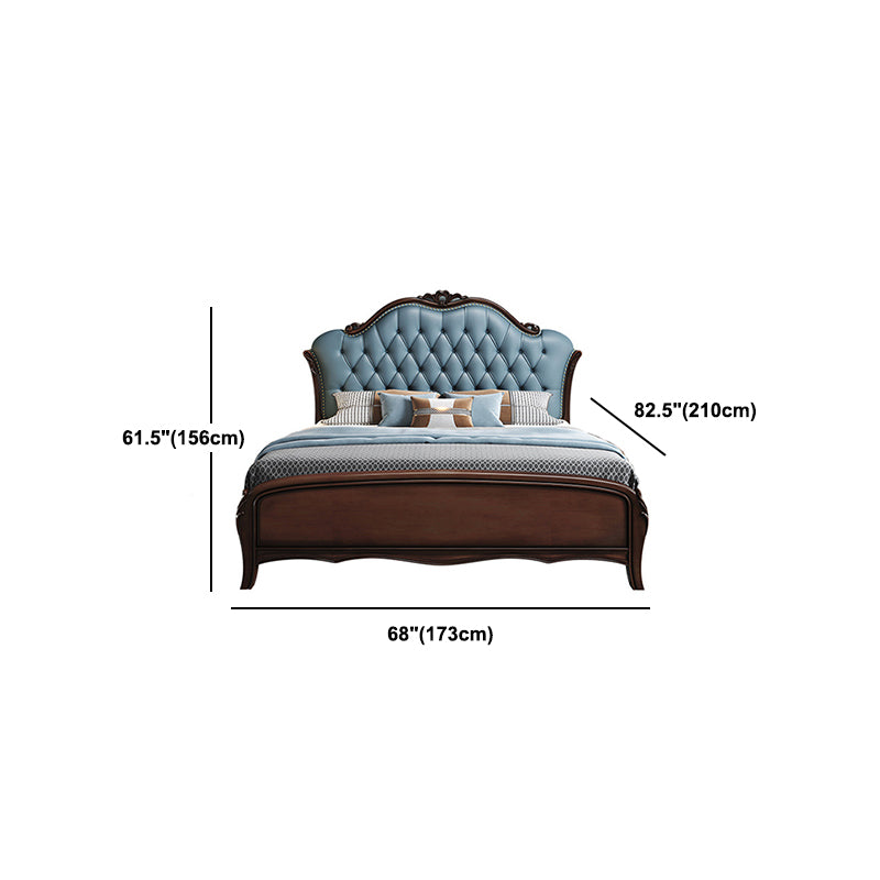 84,65 inch breed eigentijds paneelbed espresso standaardbed met hoofdeinde