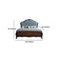 84,65 inch breed eigentijds paneelbed espresso standaardbed met hoofdeinde