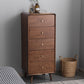 Mid-Century Modern Chest with Drawers and Straight Legs in Brown