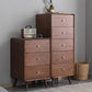Mid-Century Modern Chest with Drawers and Straight Legs in Brown