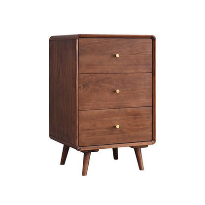 Mid-Century Modern Chest with Drawers and Straight Legs in Brown
