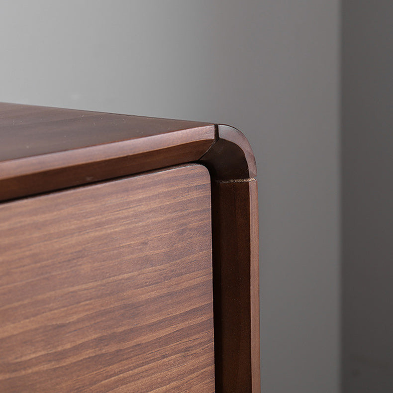 Mid-Century Modern Chest with Drawers and Straight Legs in Brown