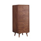 Mid-Century Modern Chest with Drawers and Straight Legs in Brown