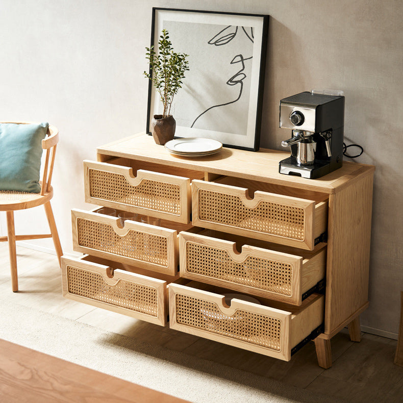 Modern Natural Accent Chest with Drawers and Solid Wood Straight Legs Clearhalo 'Cabinets & Chests' 'cabinets_chests' 'furn' 'furn_cabinets_chests' 'Furniture' 'Living Room Furniture' 5980734
