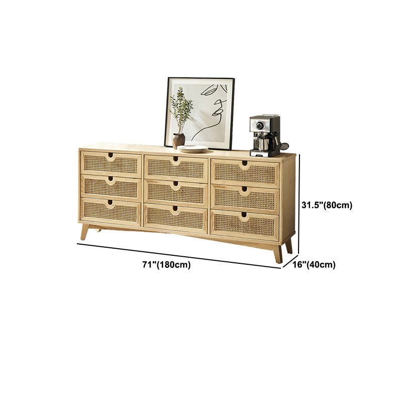 Modern Natural Accent Chest with Drawers and Solid Wood Straight Legs Clearhalo 'Cabinets & Chests' 'cabinets_chests' 'furn' 'furn_cabinets_chests' 'Furniture' 'Living Room Furniture' 5980740