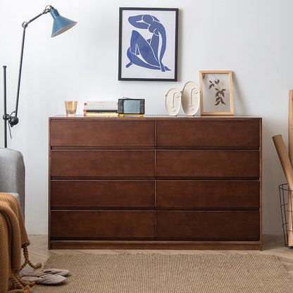 Poitrine d'accentuation du bois de pin contemporain avec 8 tiroirs coffre standard