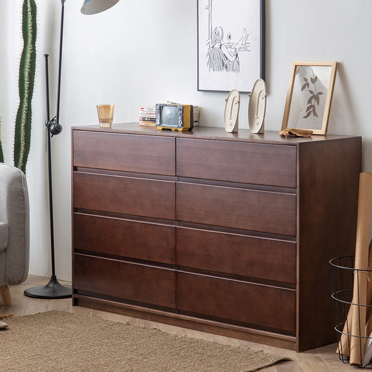 Poitrine d'accentuation du bois de pin contemporain avec 8 tiroirs coffre standard