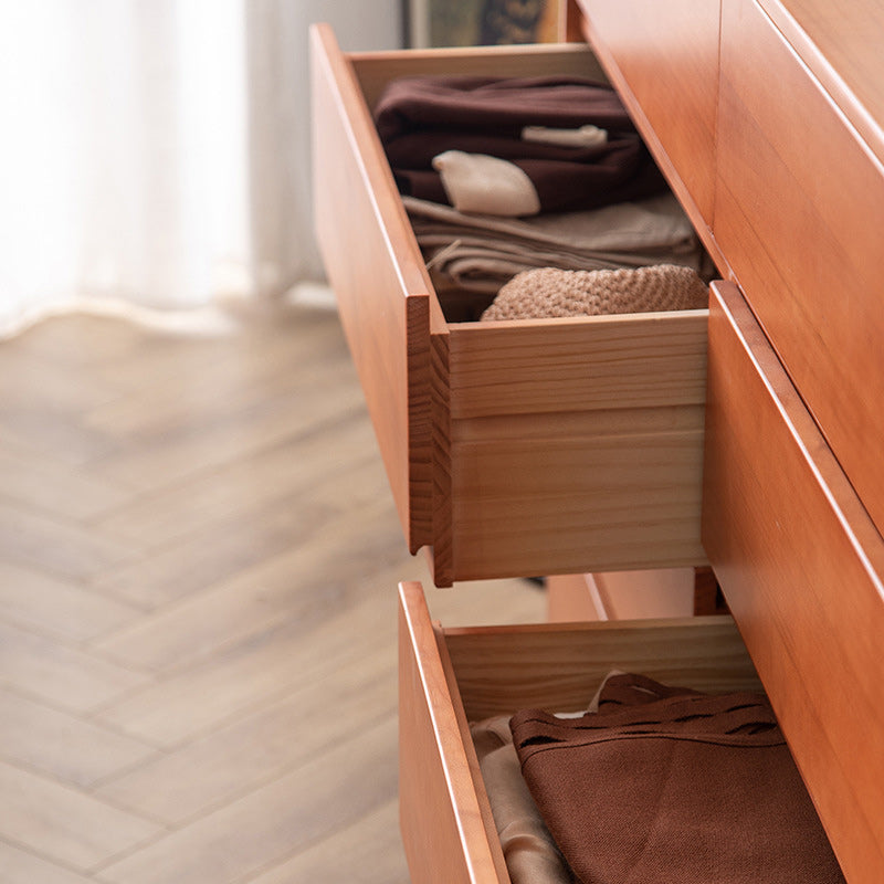 Poitrine d'accentuation du bois de pin contemporain avec 8 tiroirs coffre standard