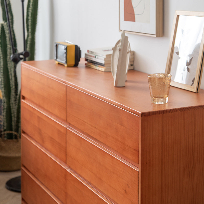 Poitrine d'accentuation du bois de pin contemporain avec 8 tiroirs coffre standard