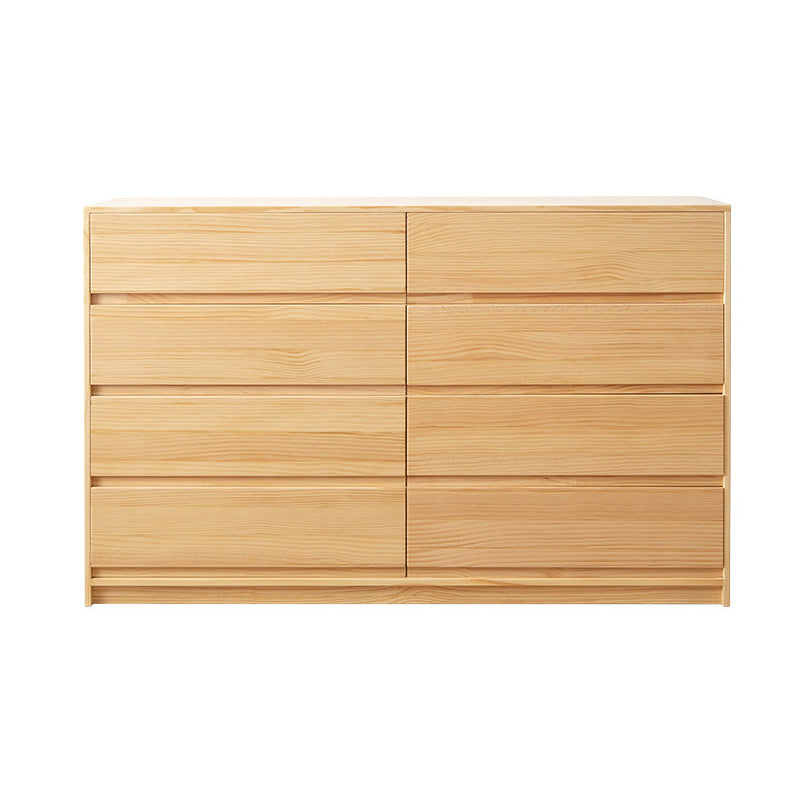 Poitrine d'accentuation du bois de pin contemporain avec 8 tiroirs coffre standard