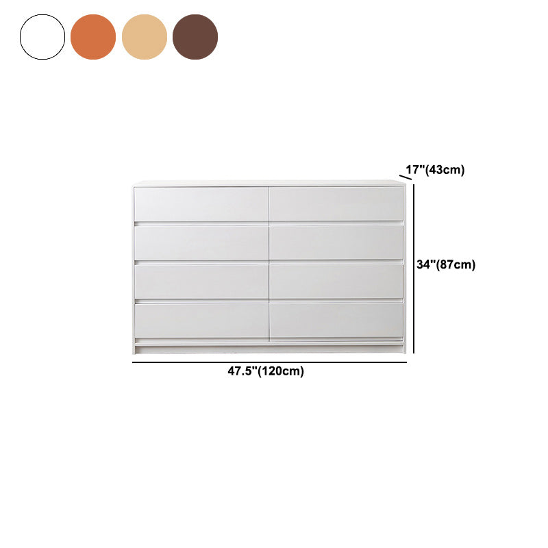 Poitrine d'accentuation du bois de pin contemporain avec 8 tiroirs coffre standard