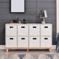 Contemporary Accent Cabinet with Withe Top and Natural Legs Cabinet