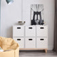 Contemporary Accent Cabinet with Withe Top and Natural Legs Cabinet