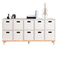 Contemporary Accent Cabinet with Withe Top and Natural Legs Cabinet