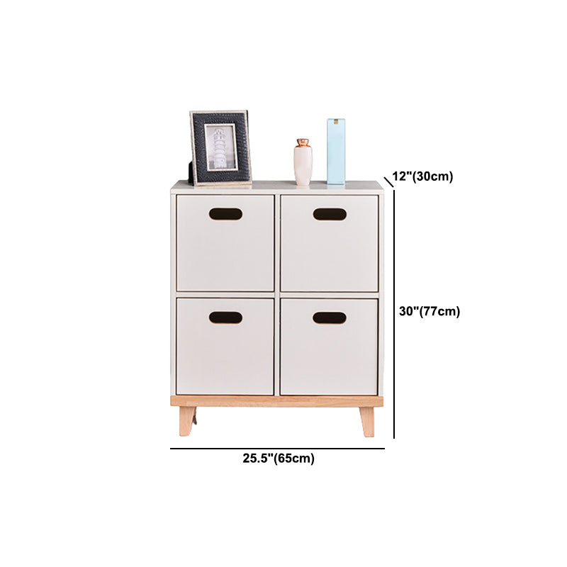 Contemporary Accent Cabinet with Withe Top and Natural Legs Cabinet