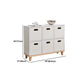 Contemporary Accent Cabinet with Withe Top and Natural Legs Cabinet