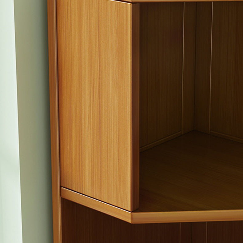 Mid-Century Modern Corner Cabinet with Shelves and Straight Legs in Brown Clearhalo 'Cabinets & Chests' 'cabinets_chests' 'furn' 'furn_cabinets_chests' 'Furniture' 'Living Room Furniture' 5980832