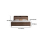 Traditional Wood Standard Bed Espresso Bed Frame with Headboard