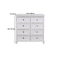 Contemporary White Accent Chest with Drawers and Solid Wood Bun Feet