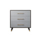 Grey Accent Chest with Solid Wood Straight Legs and Drawers Chest