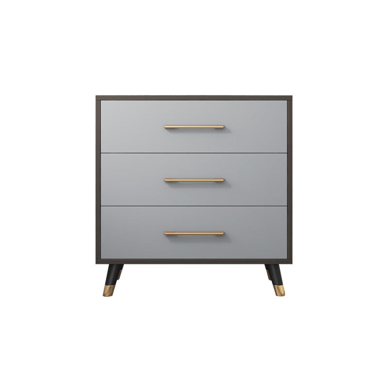 Grey Accent Chest with Solid Wood Straight Legs and Drawers Chest