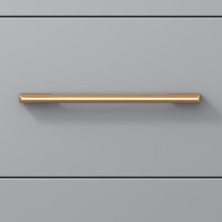 Grey Accent Chest with Solid Wood Straight Legs and Drawers Chest