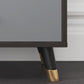Grey Accent Chest with Solid Wood Straight Legs and Drawers Chest
