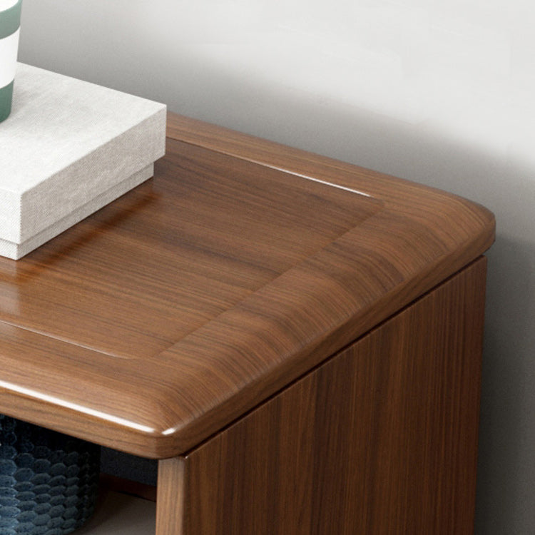 Mid-Century Modern Chest with 1 Shelf and Drawers and Legs in Walnut Clearhalo 'Cabinets & Chests' 'cabinets_chests' 'furn' 'furn_cabinets_chests' 'Furniture' 'Living Room Furniture' 5980923