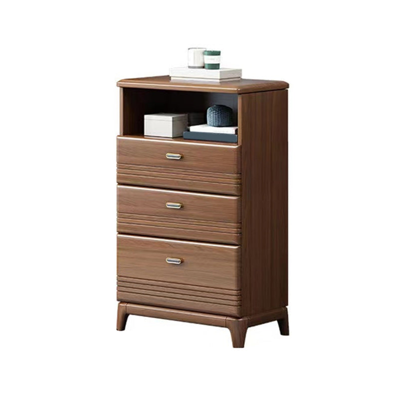 Mid-Century Modern Chest with 1 Shelf and Drawers and Legs in Walnut Clearhalo 'Cabinets & Chests' 'cabinets_chests' 'furn' 'furn_cabinets_chests' 'Furniture' 'Living Room Furniture' 5980927