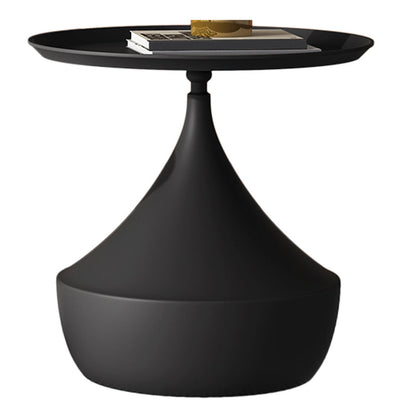 Tavolino in ferro rotondo della metà del secolo set da tavolo da cocktail vassoio piedistallo