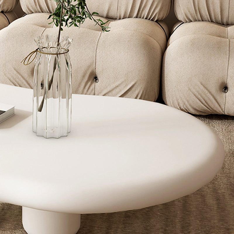 Scandinavian Coffee Table 4 Legs & Free form Wooden in White Clearhalo 'Coffee & Accent Tables' 'Coffee Tables' 'coffee_tables' 'furn' 'furn_coffee_tables' 'Furniture' 'Living Room Furniture' 5981040