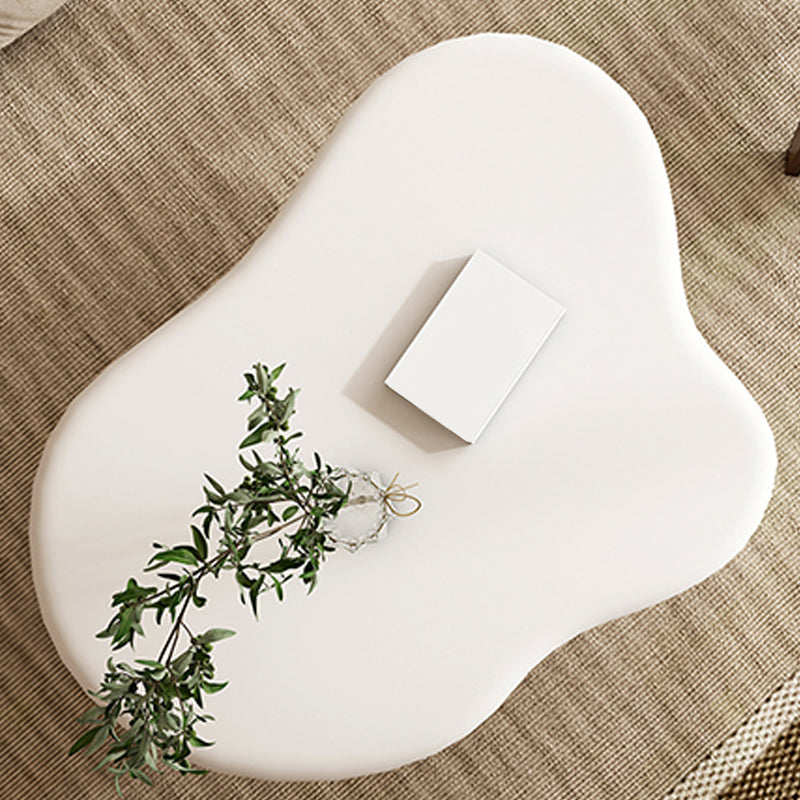Scandinavian Coffee Table 4 Legs & Free form Wooden in White Clearhalo 'Coffee & Accent Tables' 'Coffee Tables' 'coffee_tables' 'furn' 'furn_coffee_tables' 'Furniture' 'Living Room Furniture' 5981044