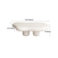Scandinavian Coffee Table 4 Legs & Free form Wooden in White Clearhalo 'Coffee & Accent Tables' 'Coffee Tables' 'coffee_tables' 'furn' 'furn_coffee_tables' 'Furniture' 'Living Room Furniture' 5981045