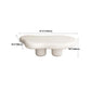 Scandinavian Coffee Table 4 Legs & Free form Wooden in White Clearhalo 'Coffee & Accent Tables' 'Coffee Tables' 'coffee_tables' 'furn' 'furn_coffee_tables' 'Furniture' 'Living Room Furniture' 5981048