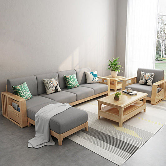 Legno massiccio scandinavo 4 gambe tavolo da cocktail caffè con scaffali/cassetti