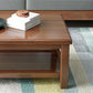 Solid Wood Coffee Table Scandinavian 4 Legs Cocktail Table with Storage Shelf Clearhalo 'Coffee & Accent Tables' 'Coffee Tables' 'coffee_tables' 'furn' 'furn_coffee_tables' 'Furniture' 'Living Room Furniture' 5981122