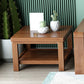 Solid Wood Coffee Table Scandinavian 4 Legs Cocktail Table with Storage Shelf Clearhalo 'Coffee & Accent Tables' 'Coffee Tables' 'coffee_tables' 'furn' 'furn_coffee_tables' 'Furniture' 'Living Room Furniture' 5981125