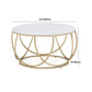 Contemporary Coffee Table Round Metal Frame Base Cocktail Table Clearhalo 'Coffee & Accent Tables' 'Coffee Tables' 'coffee_tables' 'furn' 'furn_coffee_tables' 'Furniture' 'Living Room Furniture' 5981143