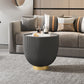 Stone Round Coffee Table Glam Pedestal Coffee Cocktail Table Set Clearhalo 'Coffee & Accent Tables' 'Coffee Tables' 'coffee_tables' 'furn' 'furn_coffee_tables' 'Furniture' 'Living Room Furniture' 5981155
