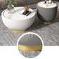 Stone Round Coffee Table Glam Pedestal Coffee Cocktail Table Set Clearhalo 'Coffee & Accent Tables' 'Coffee Tables' 'coffee_tables' 'furn' 'furn_coffee_tables' 'Furniture' 'Living Room Furniture' 5981161
