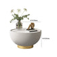 Stone Round Coffee Table Glam Pedestal Coffee Cocktail Table Set Clearhalo 'Coffee & Accent Tables' 'Coffee Tables' 'coffee_tables' 'furn' 'furn_coffee_tables' 'Furniture' 'Living Room Furniture' 5981163