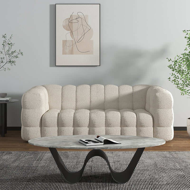 White Biscuit Back Sofa Stain Resistant Modern Tuxedo Arm Sofa Clearhalo 'furn' 'furn_sofas' 'Furniture' 'Living Room Furniture' 'Sofa' 'sofas' 5981273