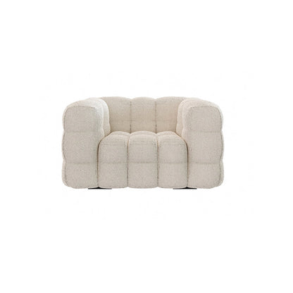 White Biscuit Back Sofa Stain Resistant Modern Tuxedo Arm Sofa 47"L x 39"W x 30"H Clearhalo 'furn' 'furn_sofas' 'Furniture' 'Living Room Furniture' 'Sofa' 'sofas' 5981282