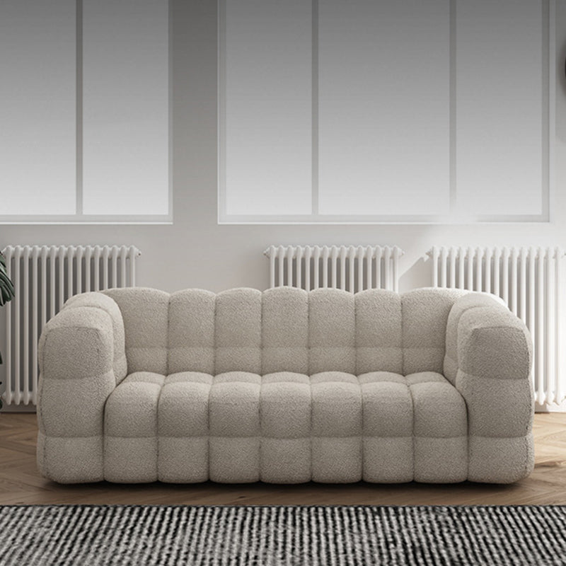 White Biscuit Back Sofa Stain Resistant Modern Tuxedo Arm Sofa Clearhalo 'furn' 'furn_sofas' 'Furniture' 'Living Room Furniture' 'Sofa' 'sofas' 5981284