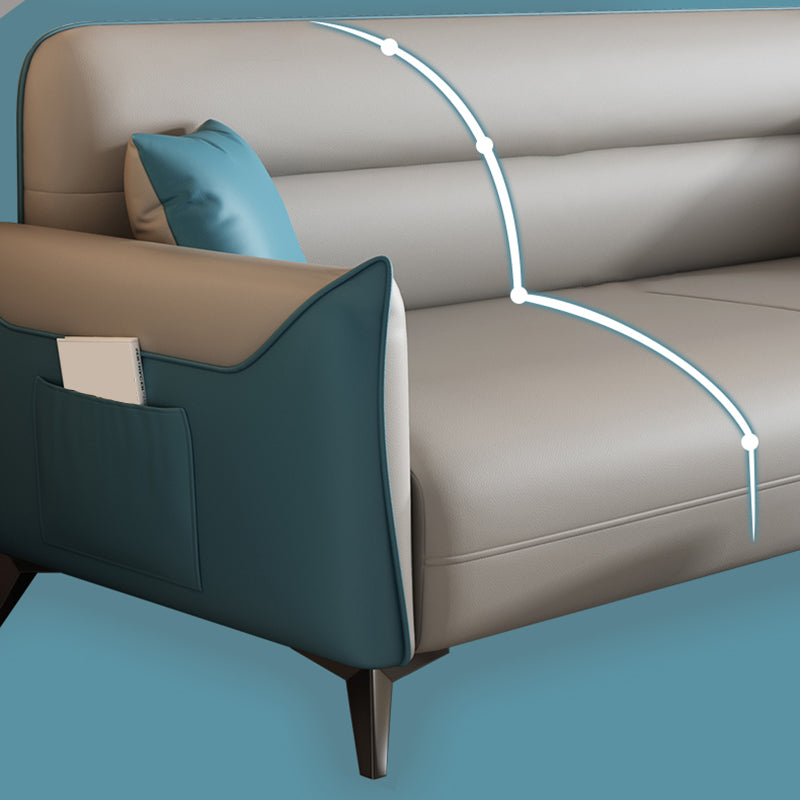 32,3 "H. divano a braccio quadrato in fico a 3 posti per soggiorno con spazio