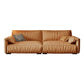 Orange Pillow Top Arm Sofa Modern 2/3/4-seater Faux Leather Sofa