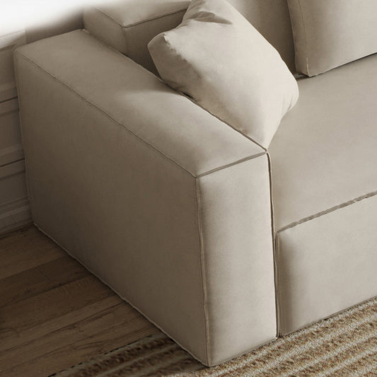 26,3 "H 4-Sitzer Kunstleder-Quadrat-Armsofa für Wohnzimmer