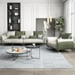 Contemporary Color Block Sofa Stain Resistant Flared Arm Sofa
