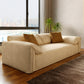 Ivory Faux Leather Sofa Wear-resistant Sewn Pillow Back Sofa Clearhalo 'furn' 'furn_sofas' 'Furniture' 'Living Room Furniture' 'Sofa' 'sofas' 5981403