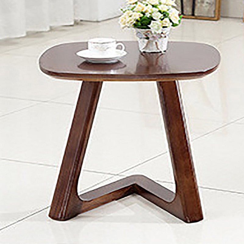 19.69 inch Wide Scandinavian Sofa Side Accent Table Solid Wood Side End Table Dark Brown 1 Clearhalo 'Coffee & Accent Tables' 'End & Side Tables' 'end_side_tables' 'furn' 'furn_end_side_tables' 'Furniture' 'Living Room Furniture' 5981435